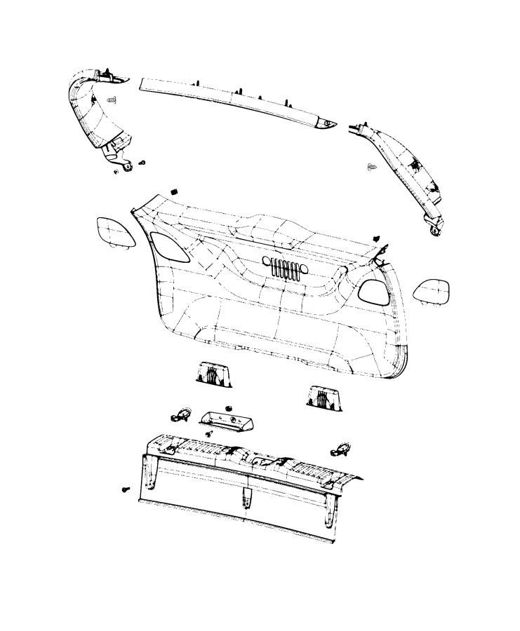 Diagram Liftgate Trim Panels and Scuff Plate. for your 2000 Chrysler 300  M 