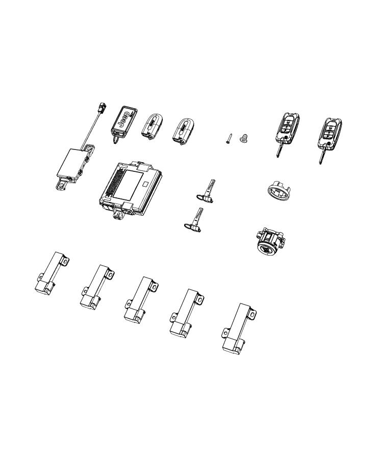 Diagram Receiver Modules, Keys and Key FOBs. for your Jeep Compass  