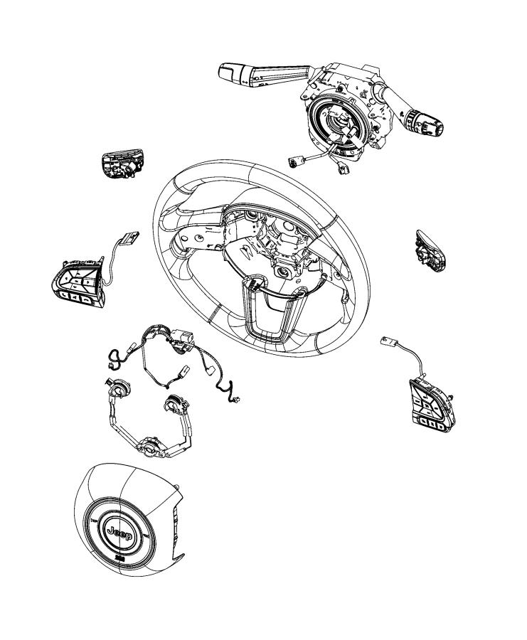 Diagram Switches, Steering Column and Wheel. for your Jeep