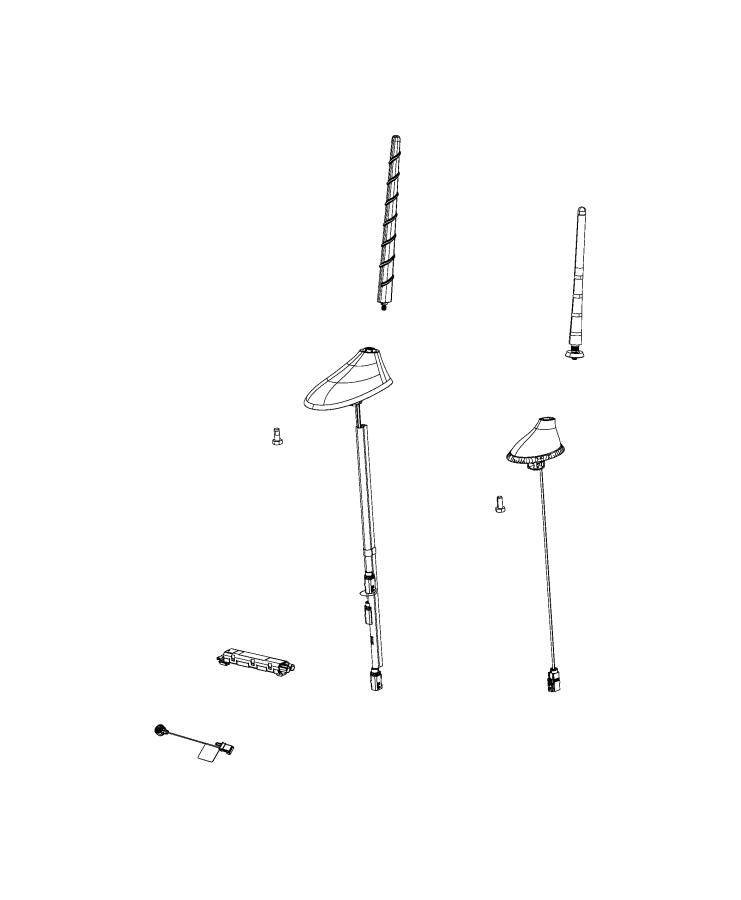 Antenna, Radio, Satellite, GPS and Cellular. Diagram