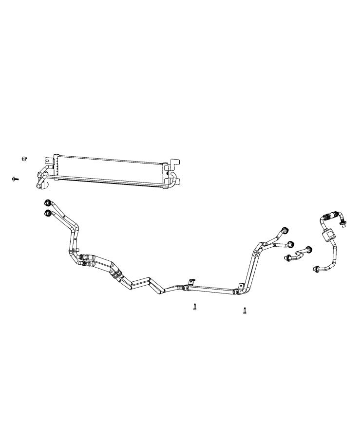 Diagram Transmission Oil Cooler and Lines. for your Jeep