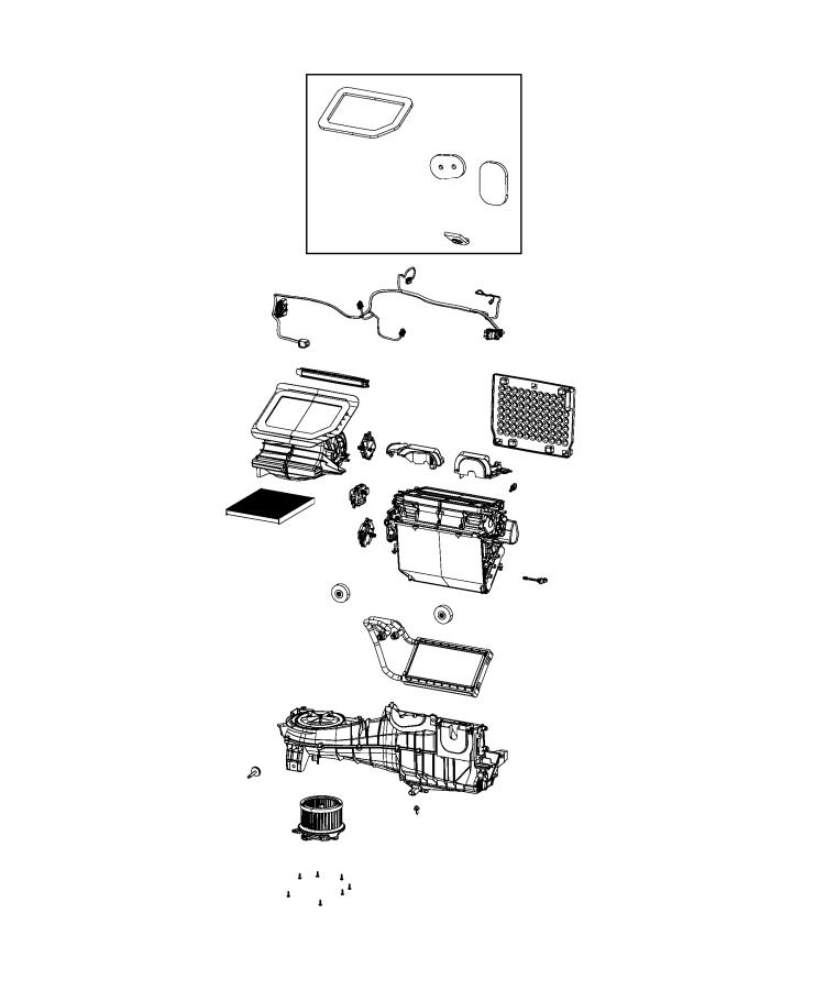 Diagram A/C and Heater Unit. for your 2021 Jeep Wrangler   
