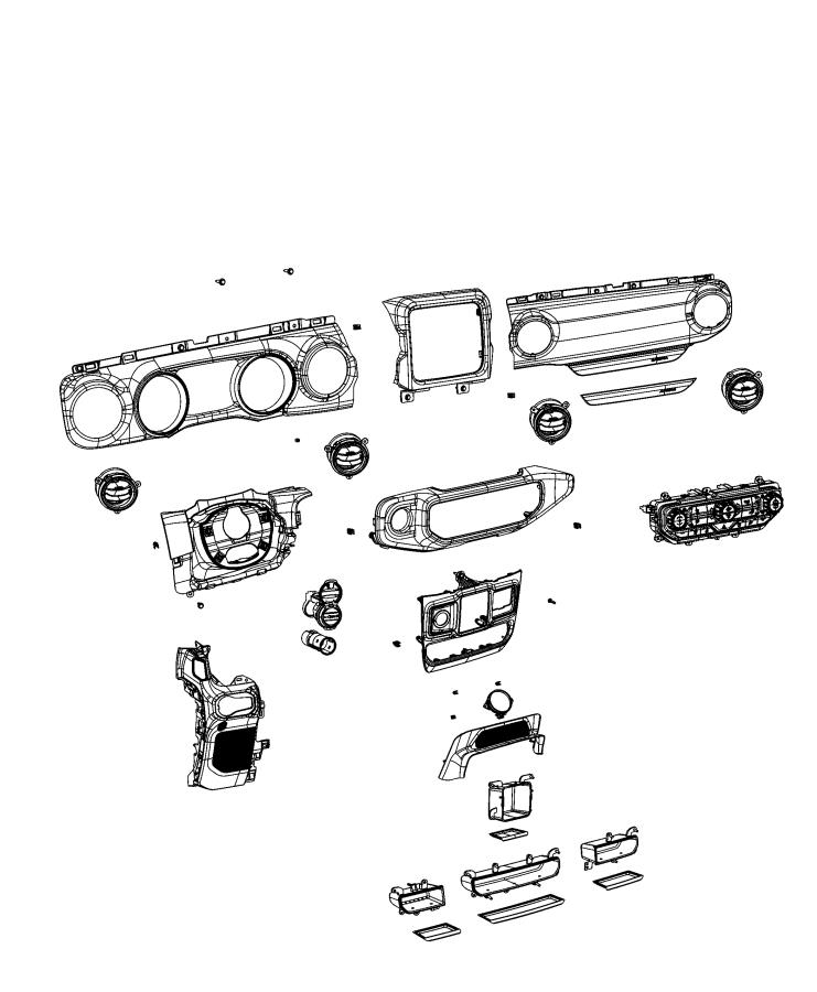Diagram Instrument Panel - Trim. for your Jeep Wrangler  