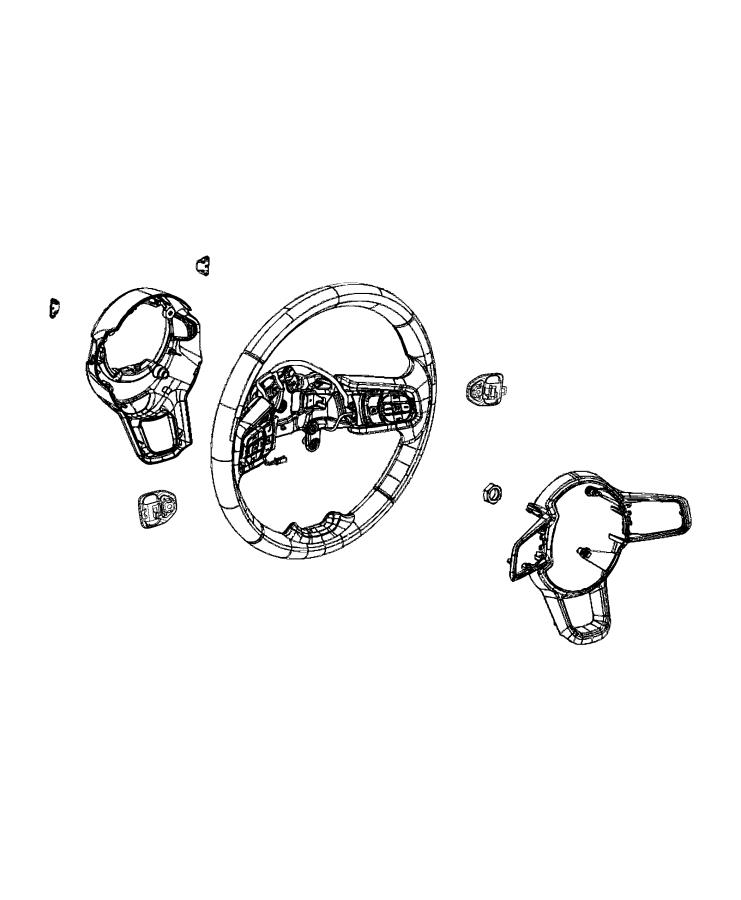 Diagram Steering Wheel Assembly. for your 2021 Jeep Wrangler Unlimited Freedom 3.6L V6 A/T 4WD 