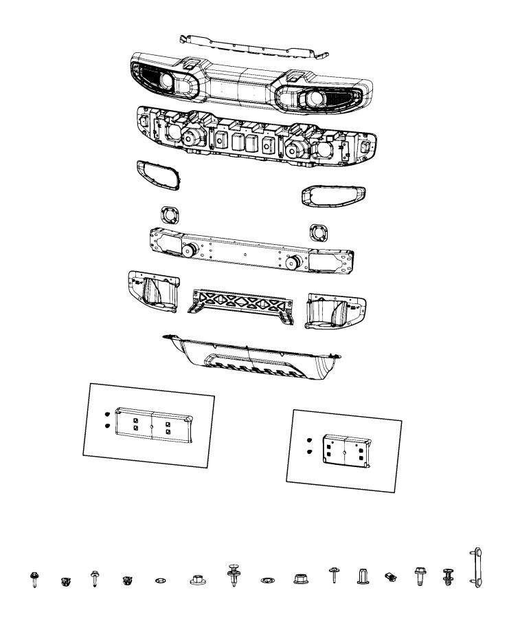 Diagram Bumper, Front. for your Jeep