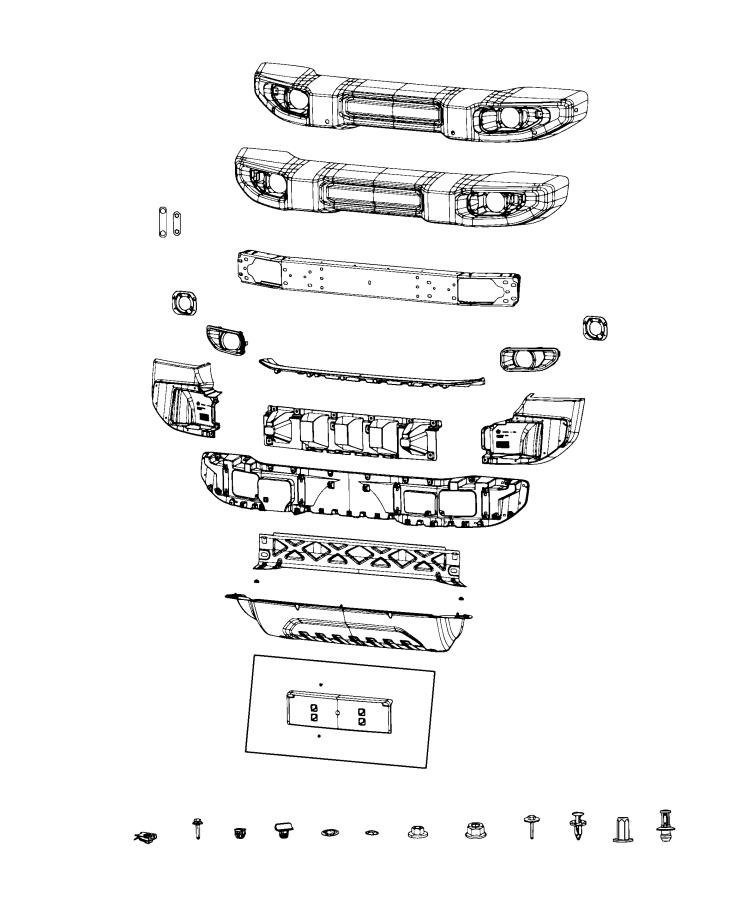 Diagram Bumper, Front. for your Jeep Wrangler  