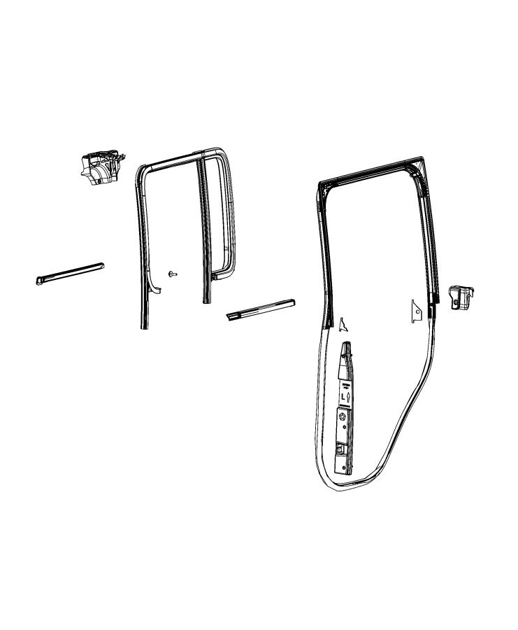 Diagram Weatherstrips, Rear Door. for your Chrysler 300  M