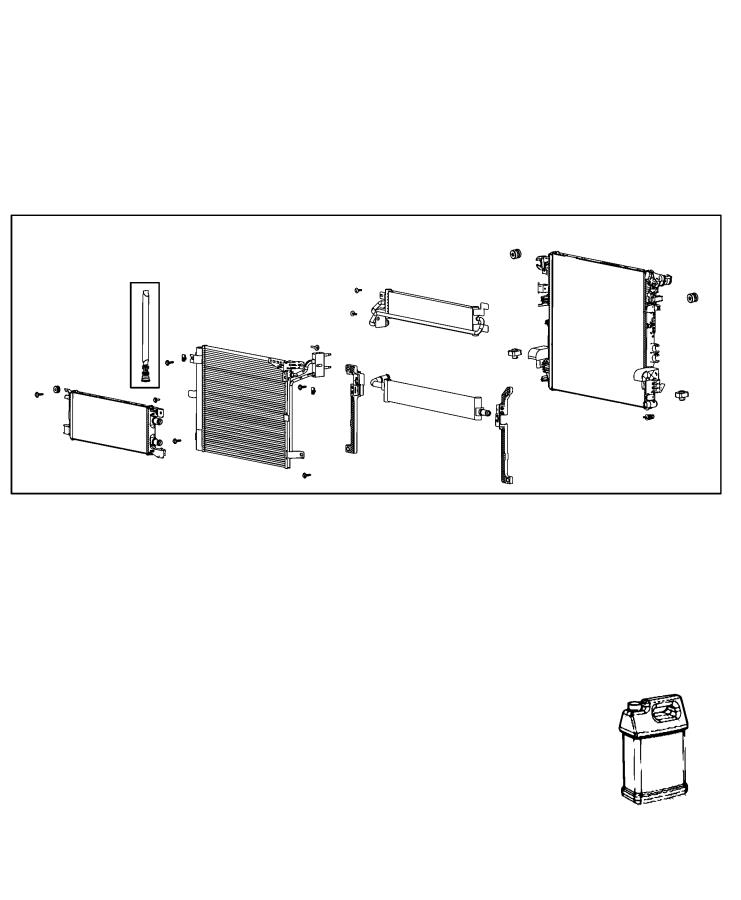 Diagram Cooling Modules, Radiator, Condenser And Related Parts. for your Fiat