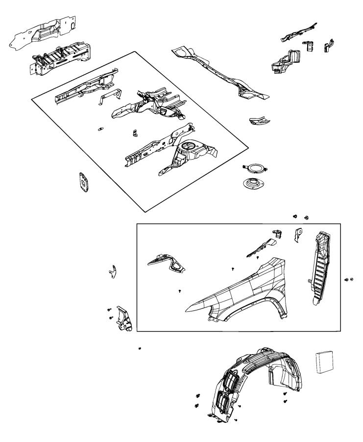 Diagram Front Fender. for your 2013 Jeep