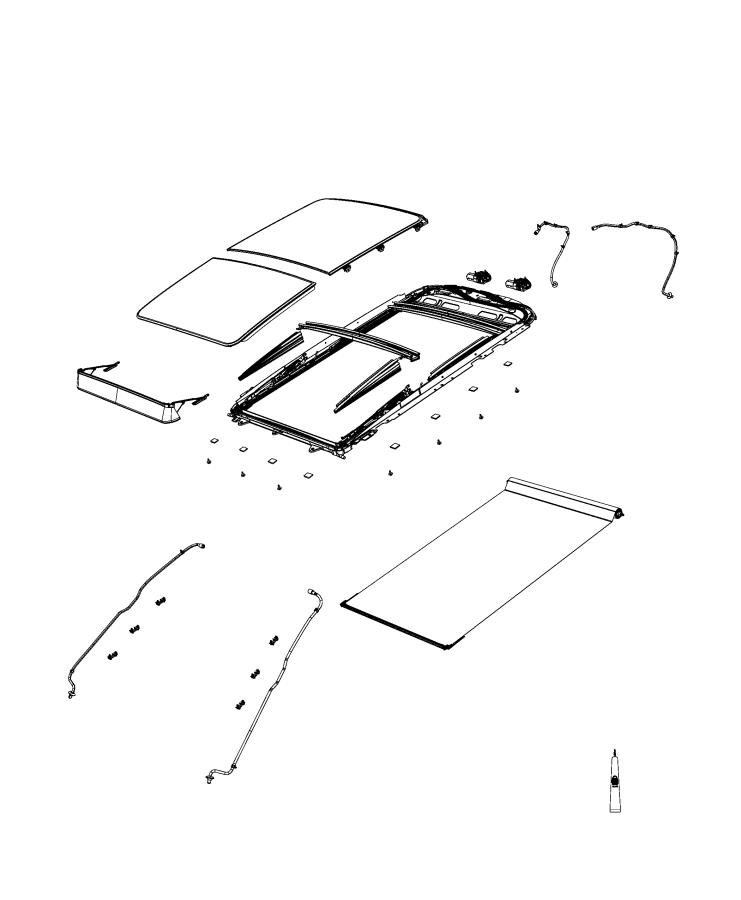 Diagram Sunroof and Related Parts. for your Jeep Cherokee  