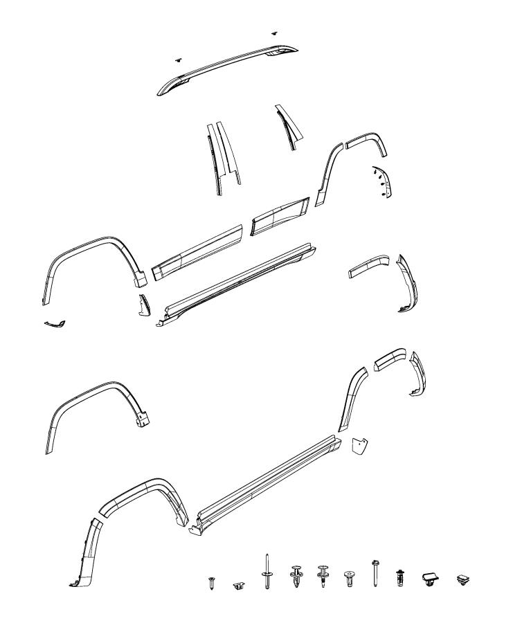 Diagram Exterior Ornamentation. for your Jeep Cherokee  