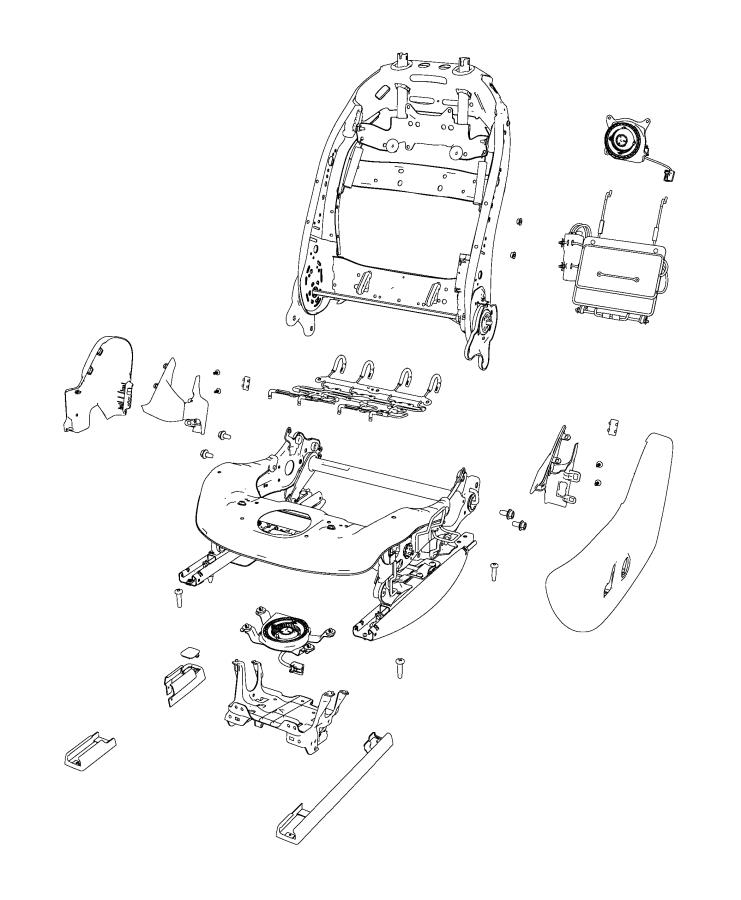 Adjusters, Recliners, Shields and Risers - Driver Seat. Diagram