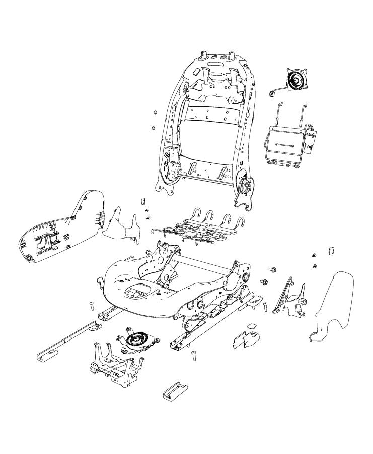 Adjusters, Recliners, Shields and Risers - Passenger Seat. Diagram