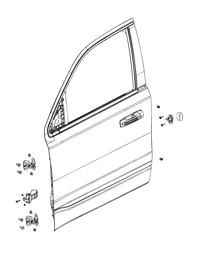 Diagram Front Door, Shell and Hinges. for your 2000 Chrysler 300  M 