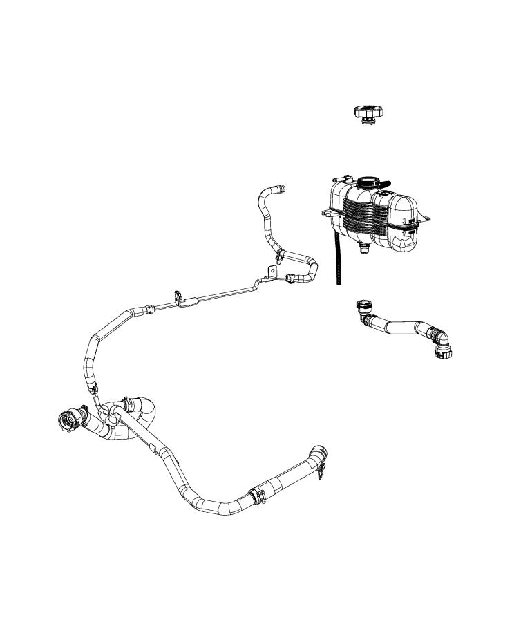 Diagram Coolant Recovery Bottle. for your Jeep