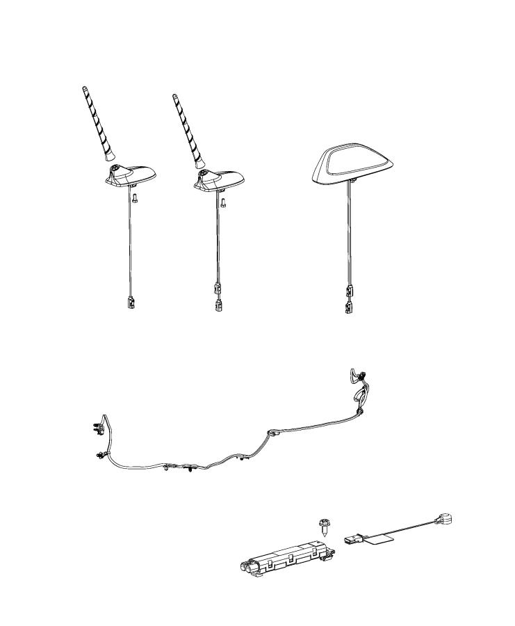 Antenna, Radio, Satellite, GPS and Cellular. Diagram