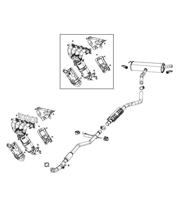 Diagram Exhaust System. for your Jeep