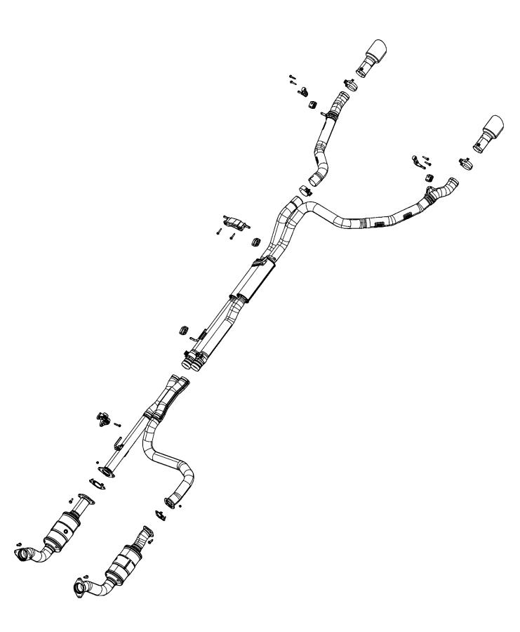 Diagram Exhaust System. for your Ram 1500  