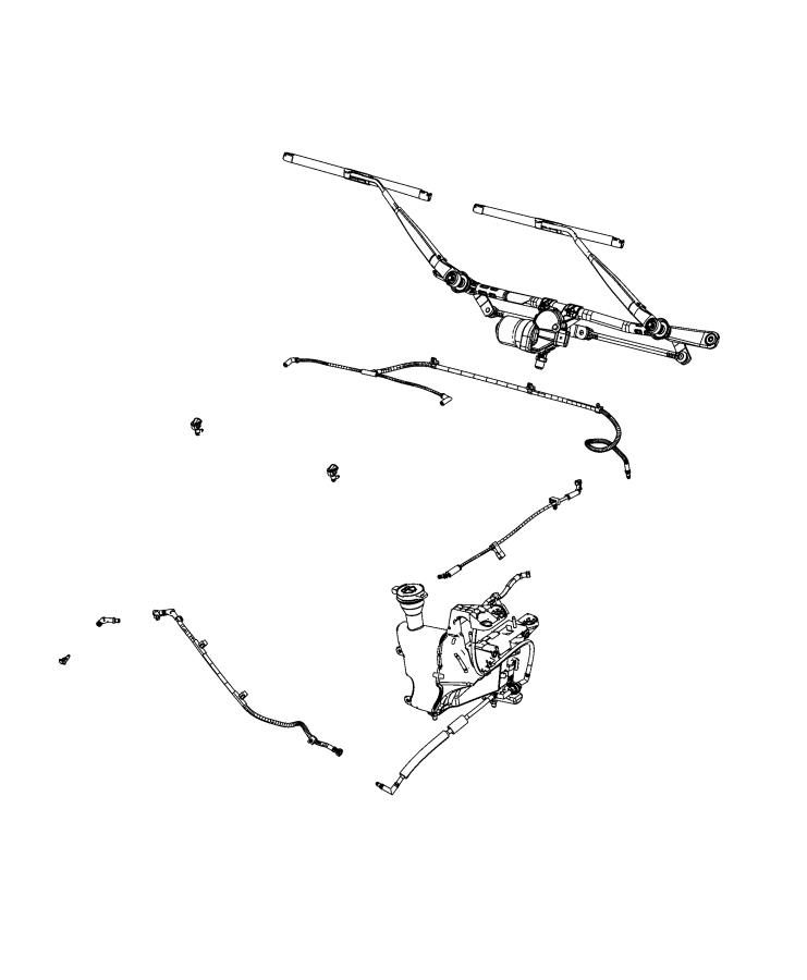 Diagram Washer System, Front. for your Jeep