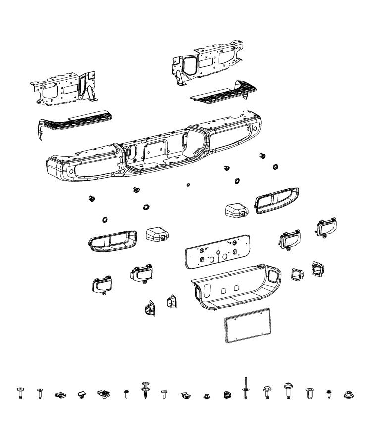 Diagram Bumper, Rear. for your Chrysler 300  M