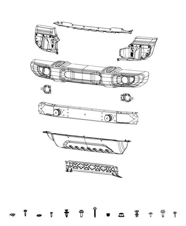 Diagram Bumper, Front. for your Chrysler 300  M