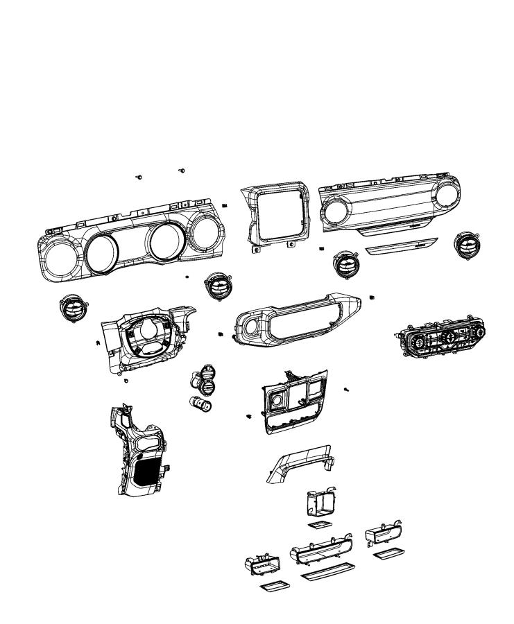 Diagram Instrument Panel - Trim. for your Dodge