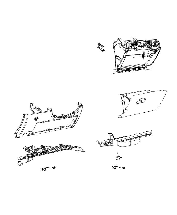 Diagram Instrument Panel, Lower. for your 2017 Dodge Durango   