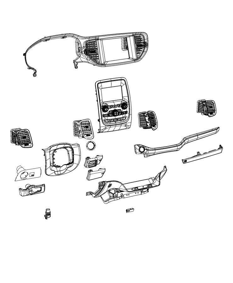 Diagram Instrument Panel - Trim. for your Dodge