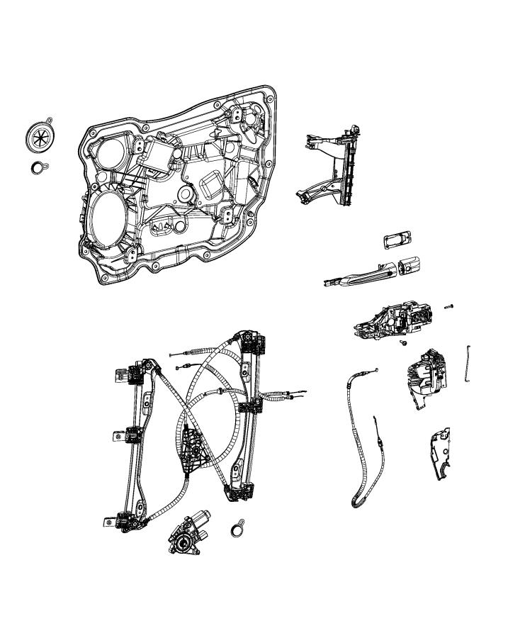 Diagram Front Door, Hardware Components. for your 2013 Chrysler