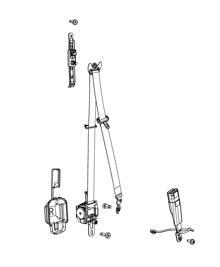 Seat Belts, First Row. Diagram