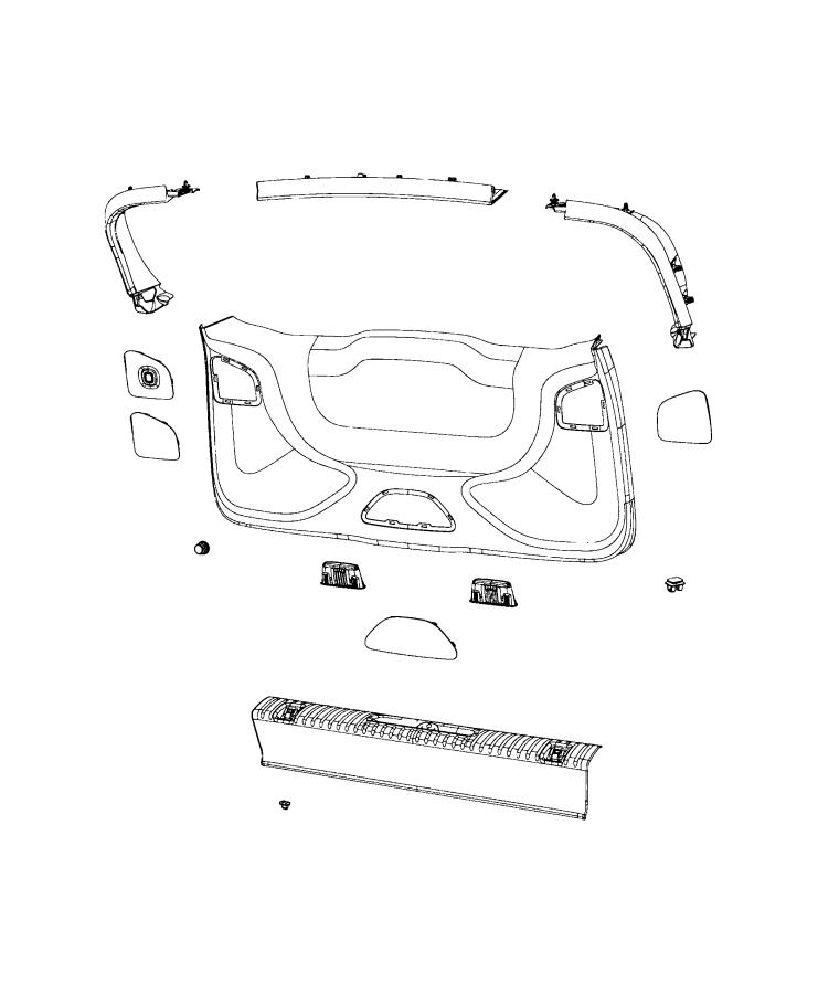 Liftgate Trim Panels and Scuff Plate. Diagram