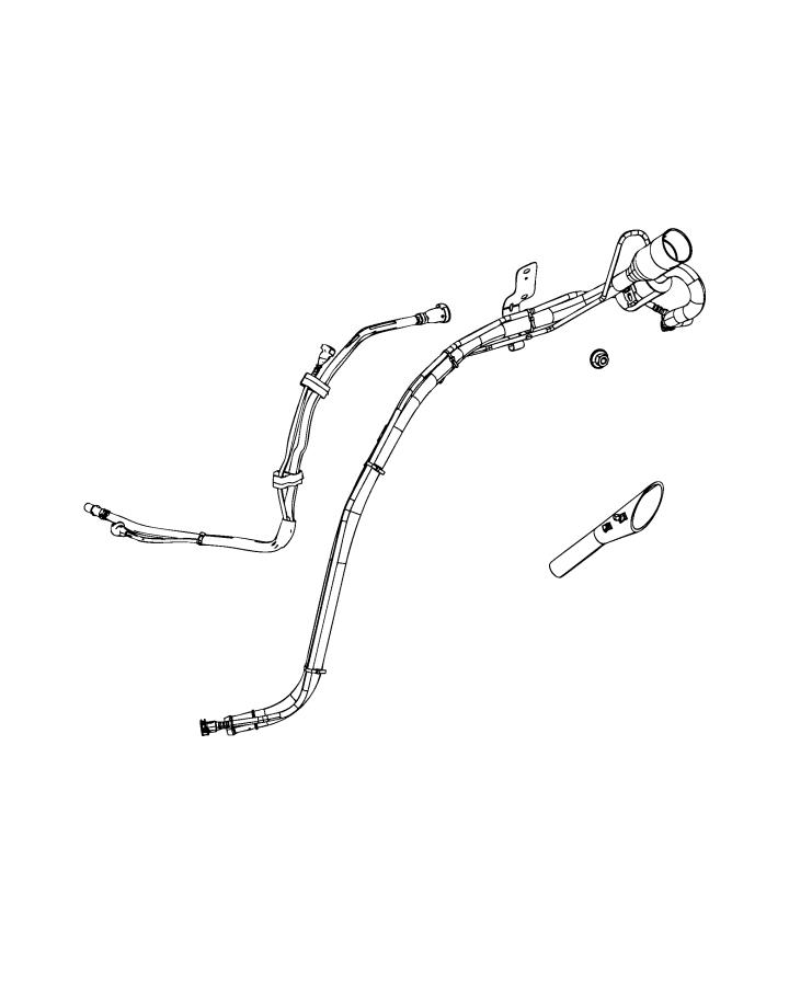 Diagram Fuel Tank Filler Tube and Related Parts. for your Dodge Durango  