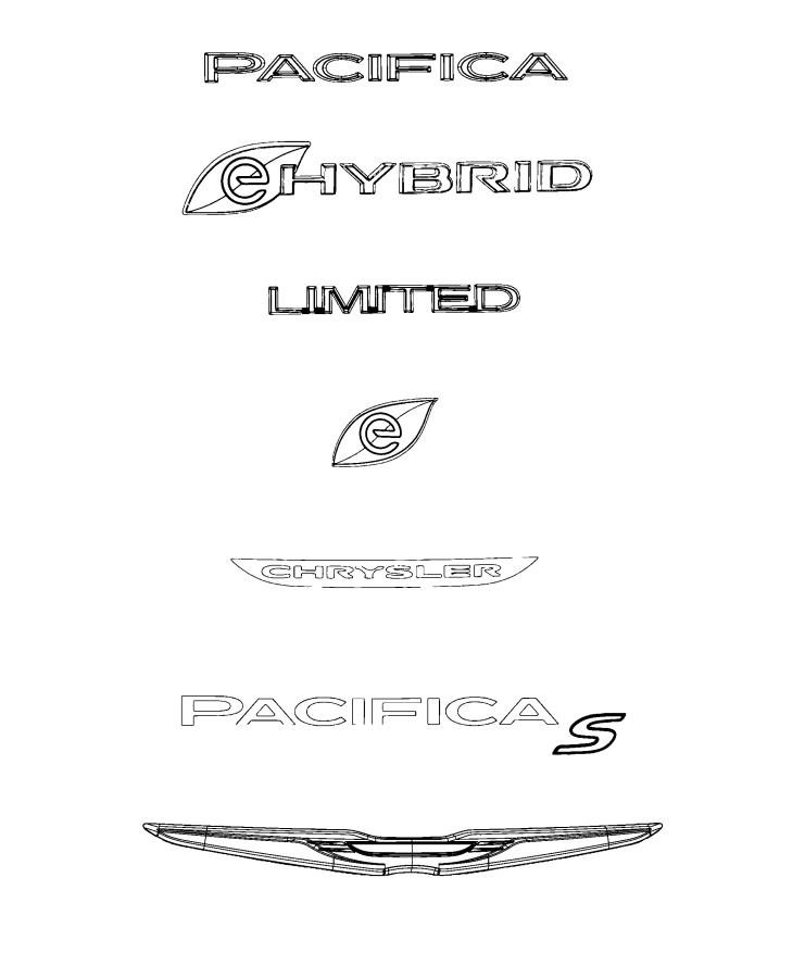 Diagram Nameplates, Emblems and Medallions. for your Chrysler