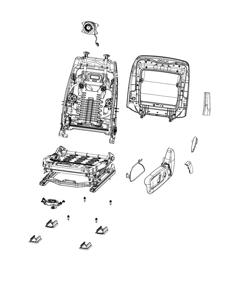 Diagram Adjusters, Recliners, Shields and Risers - Driver Seat. for your 2014 Dodge Charger R/T 5.7L HEMI V8 