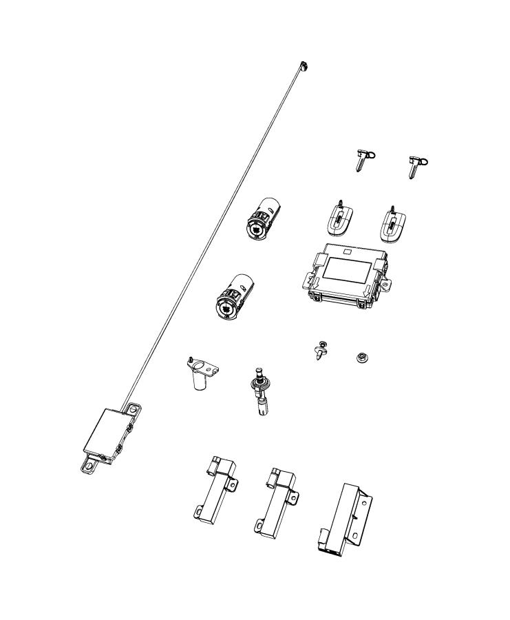 Diagram Receiver Modules, Keys and Key FOBs. for your Dodge