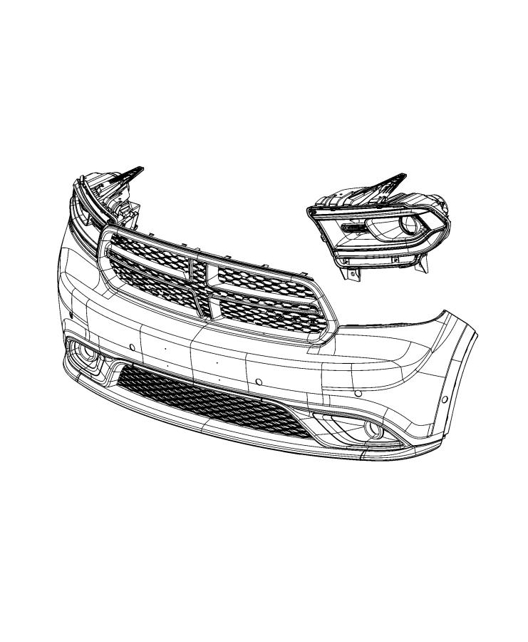 Diagram Lamps, Front. for your 2009 Jeep Wrangler   