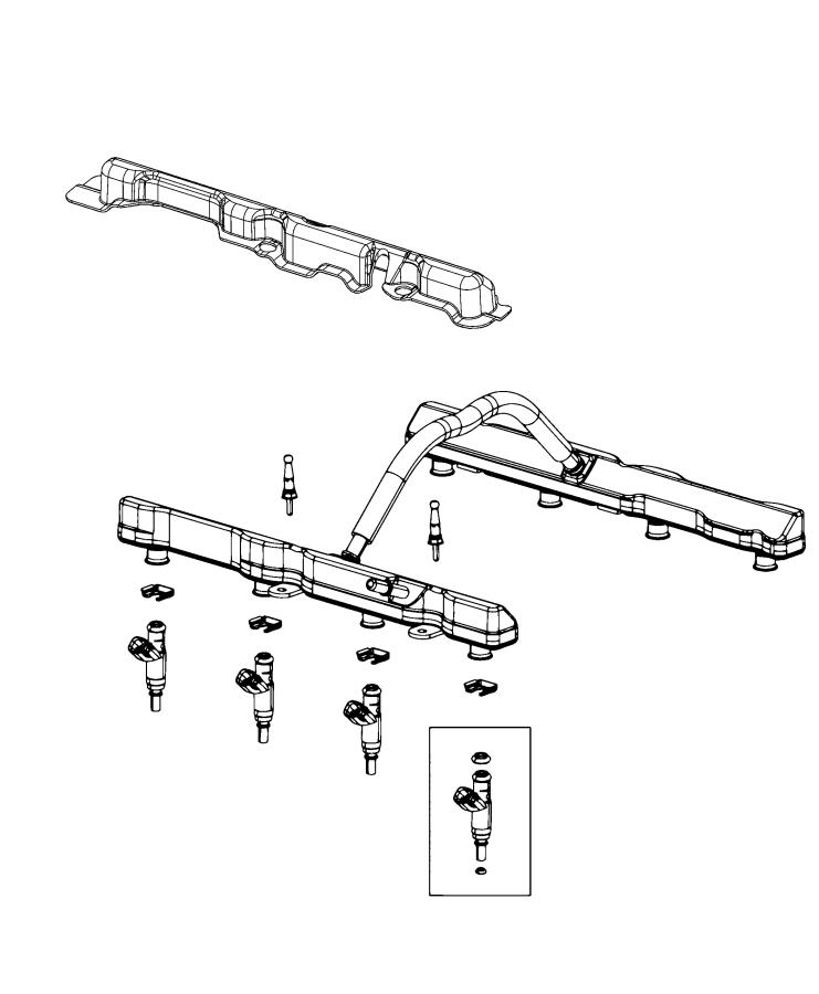 Diagram Fuel Rail and Injectors. for your Dodge Durango  