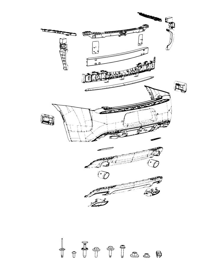 Diagram Fascia, Rear. for your Chrysler 300  