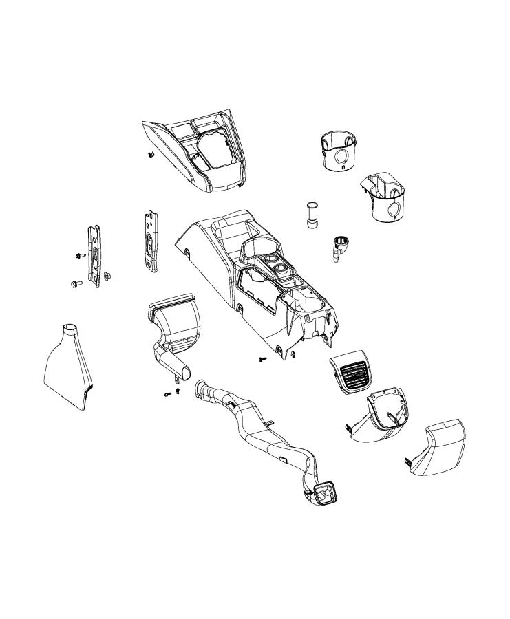 Diagram Floor Console, Front. for your 2000 Chrysler 300  M 