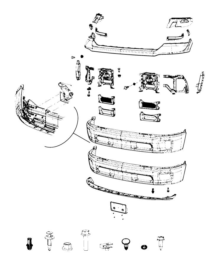 Diagram Bumper, Front. for your 2004 Chrysler 300  M 