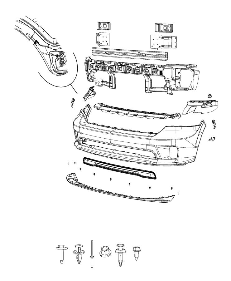 Diagram Bumper, Front. for your Chrysler 300  M