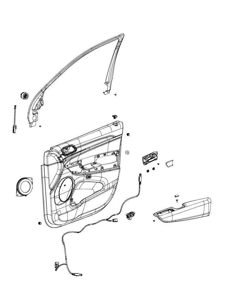 Dodge Durango Panel. Front door trim. Left. Trim: [no - 7GY83JRRAA ...