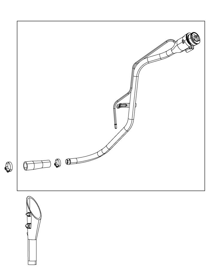 Diagram Fuel Tank Filler Tube and Related Parts. for your Chrysler