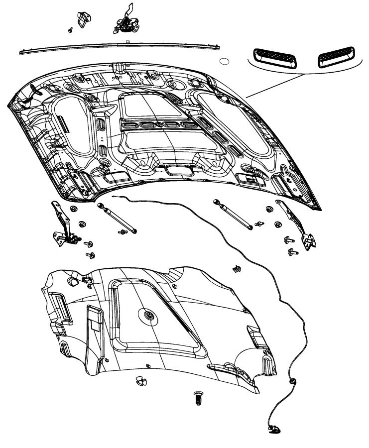 Diagram Hood and Related Parts. for your Ram 1500  