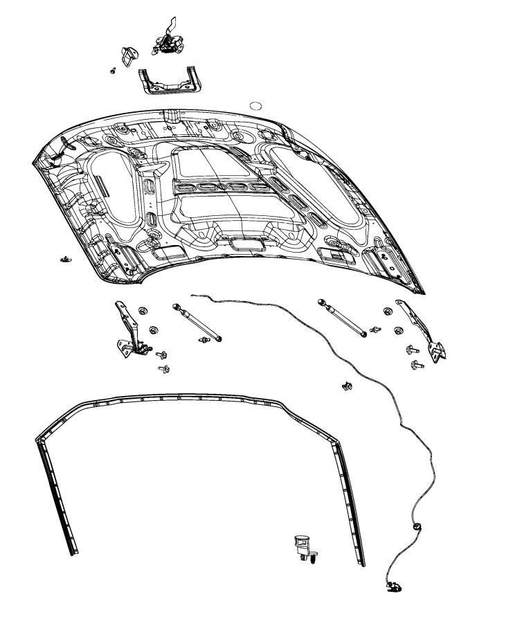 Hood and Related Parts. Diagram