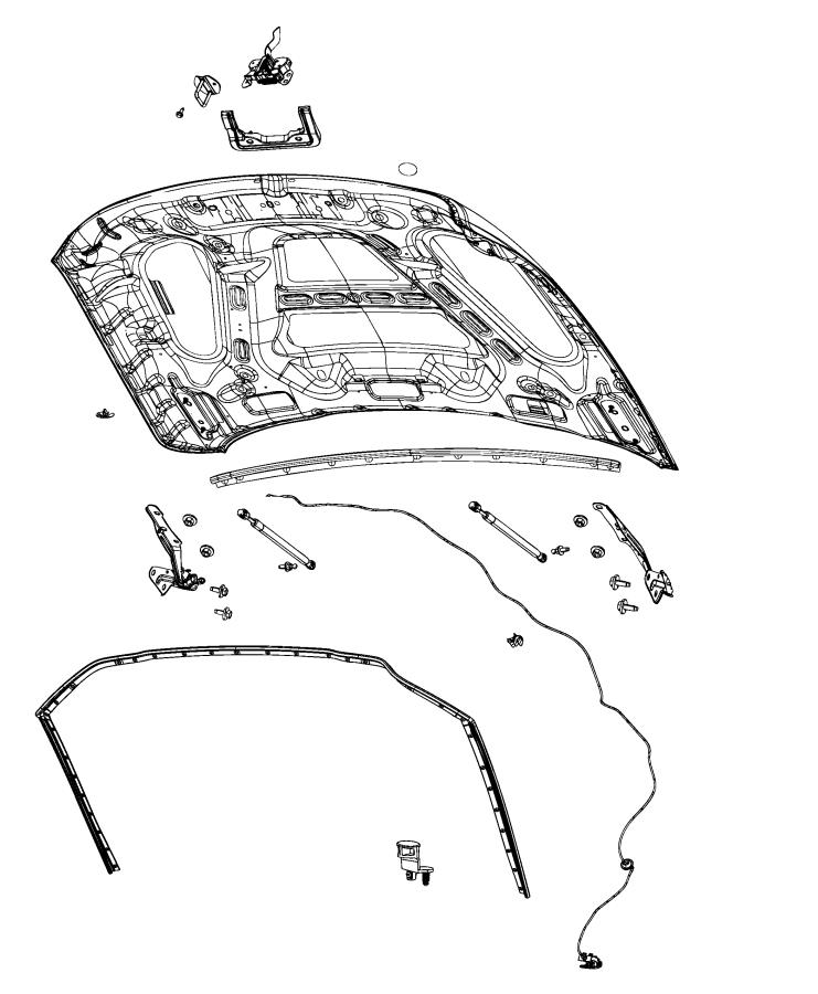 Hood and Related Parts. Diagram