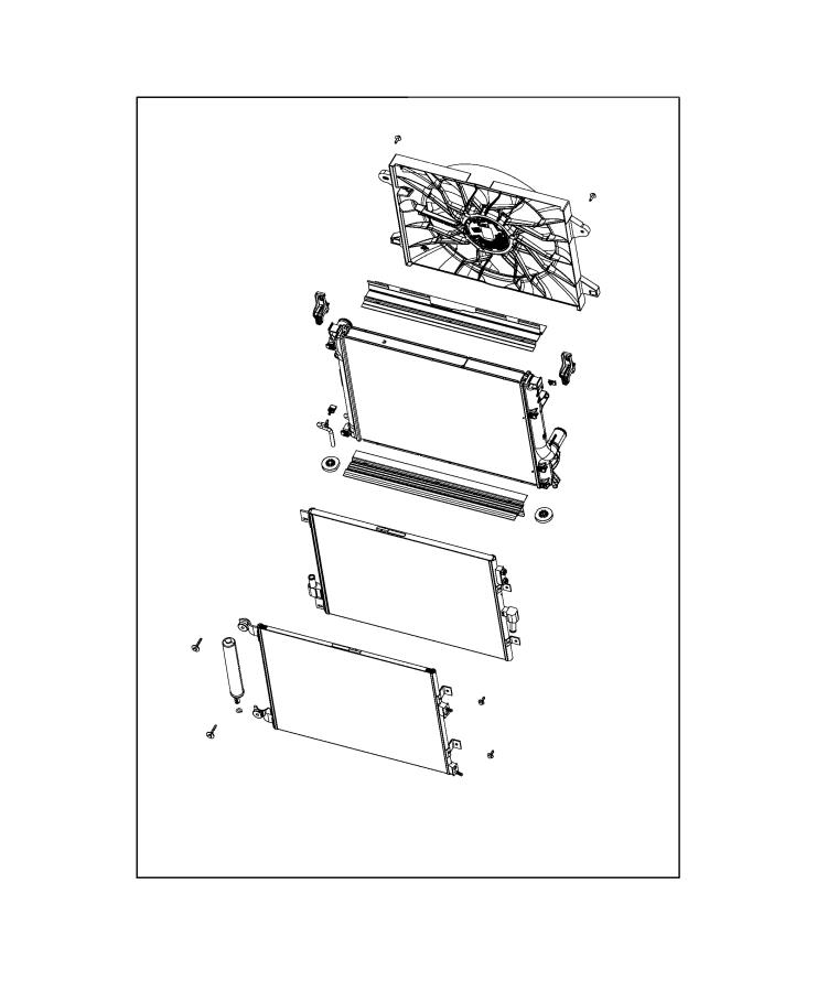 Diagram Cooling Modules, Radiator, Condenser And Related Parts. for your Dodge Charger  