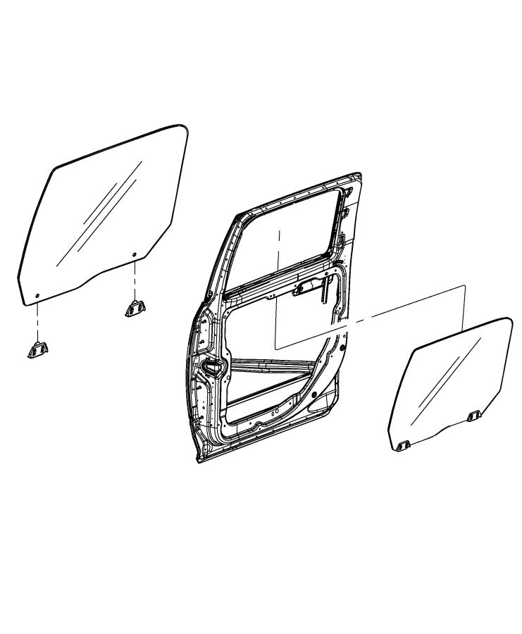 Diagram Glass, Rear Door. for your 2021 Ram 3500 6.7L Turbo I6 Diesel LARAMIE CREW CAB 