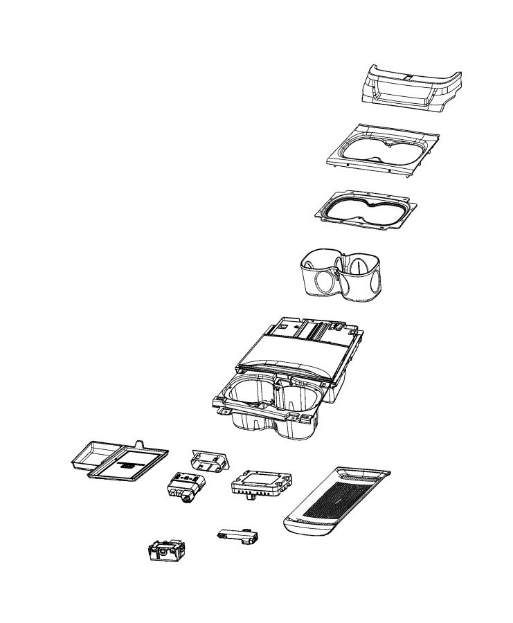 Diagram Floor Console, Front. for your Chrysler 300  M