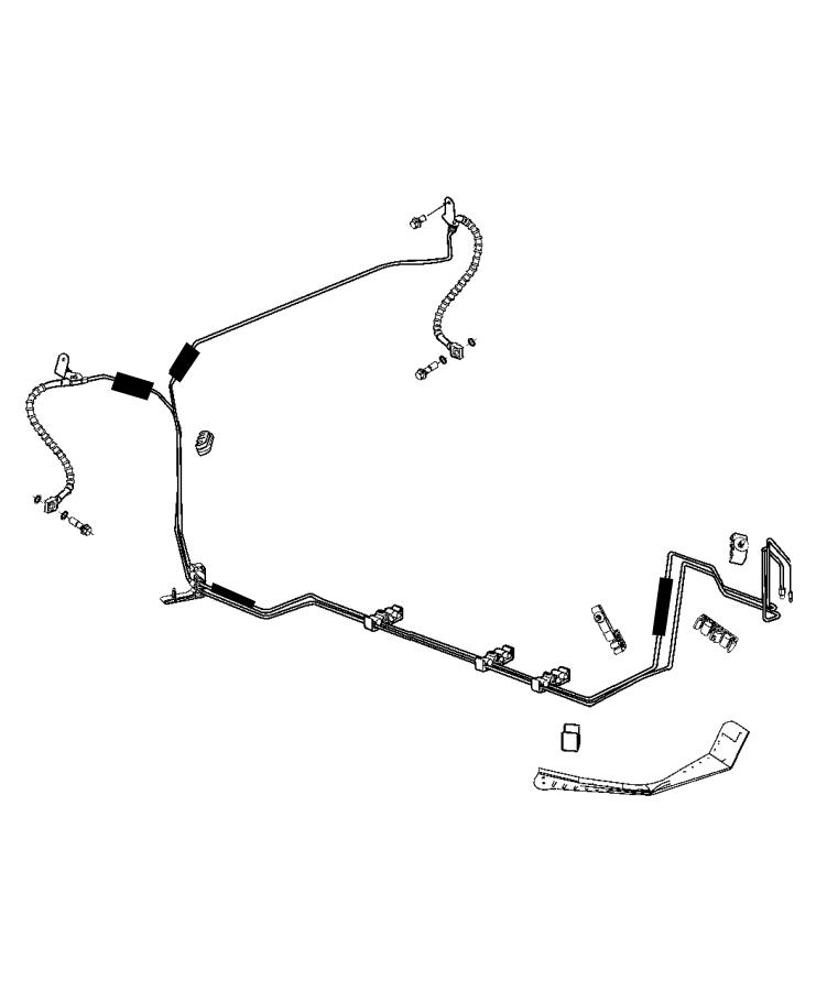 Diagram Brake Tubes and Hoses, Rear. for your 2021 Chrysler 300   